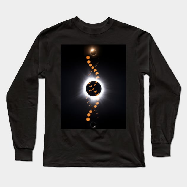 Total Solar Eclipse Composite Long Sleeve T-Shirt by Jim Cumming